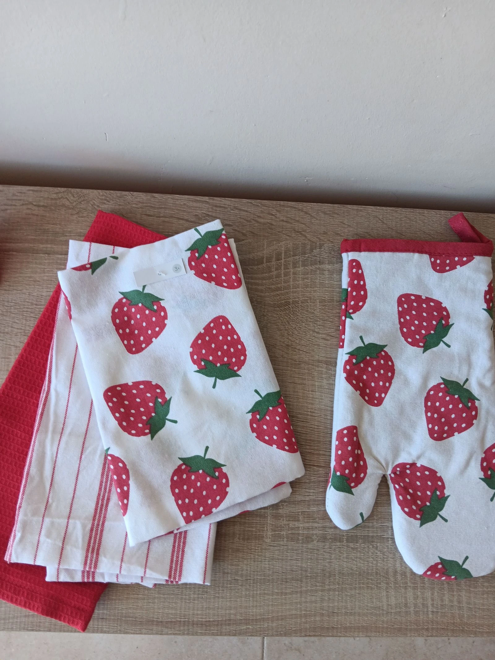 Servilletas fresas nuevas, 3 servilletas y guante nuevo para cocina – photo 2